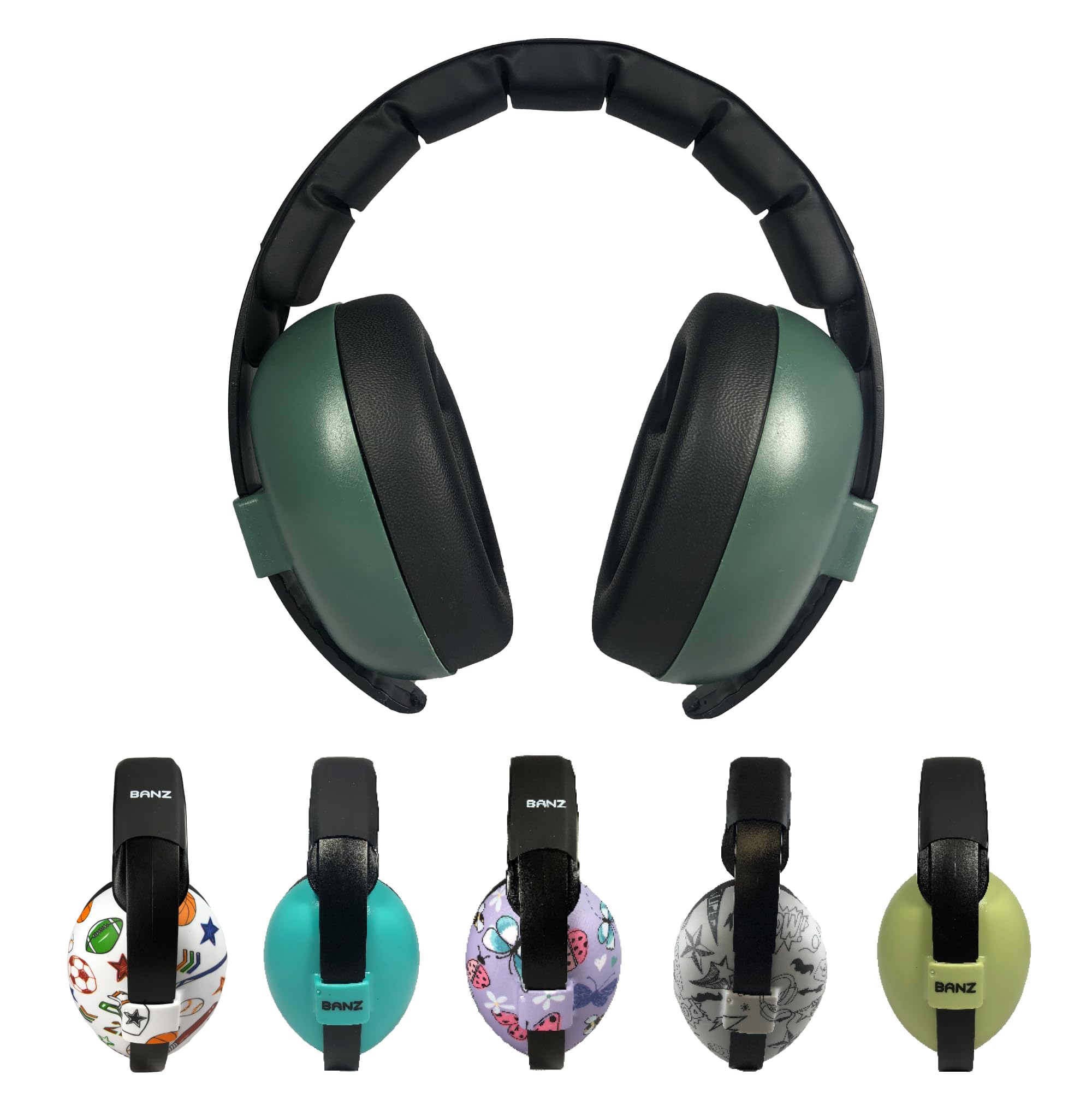 Banz Bubzee Baby Headphones for Noise Protection - Baby Ear Muffs, Newborn Infant & Toddler, 0 to 36 Months, Adjustable