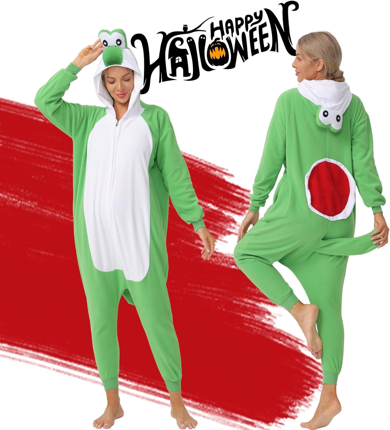 Adult Onesie Pajamas Cosplay Halloween Costume Animals Sleepwear Jumpsuit Costume for Women Men - Image 2