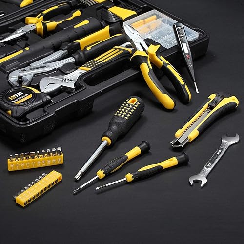 Miniatura 4 de ENTAI Kit de herramientas de 218 piezas para el hogar juego de herramientas de mano general para el hogar con caja de herramientas de transporte