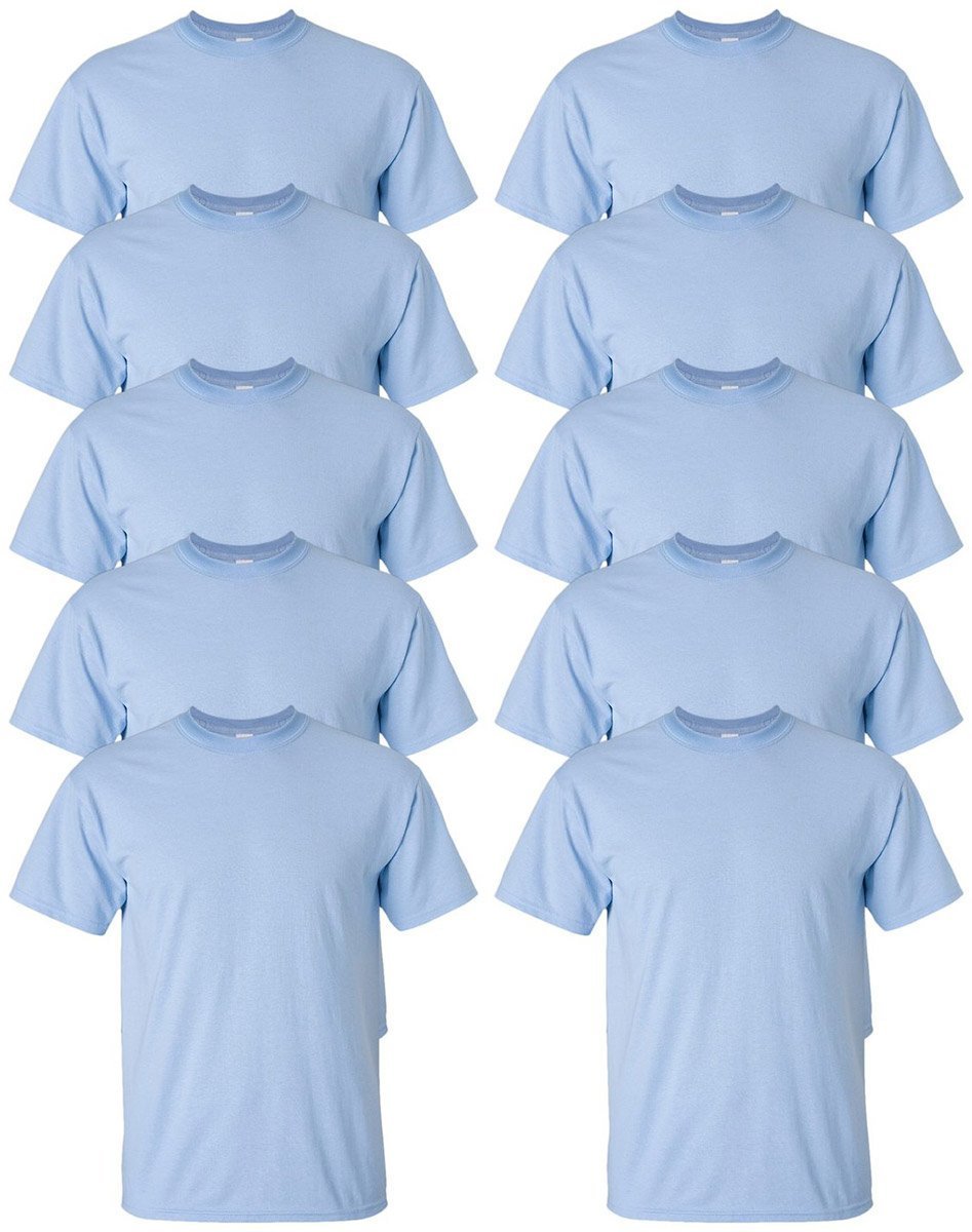 Gildan Mens Seamless Double Needle T-Shirt white Pack12