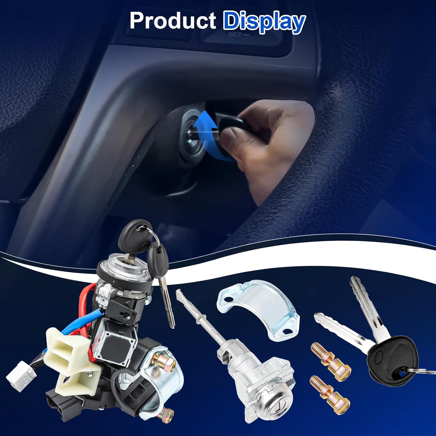 Ignition Lock Switch for 2017-2020 Hyundai Elantra, OE Replaces 81905F2230 81905 F2230 Ignition Lock Cylinder Housing Assembly with 2 Keys