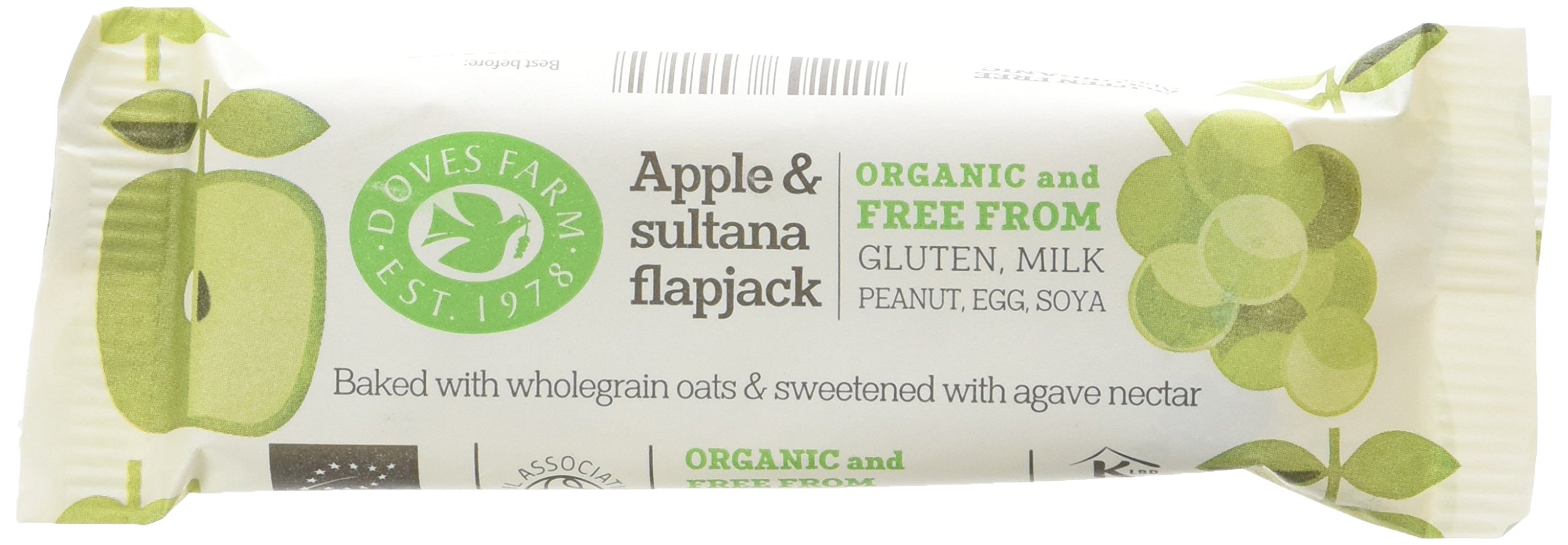 Doves Farm Gluten Free Apple and Sultana Flapjack Bar 35g (Pack of 9)