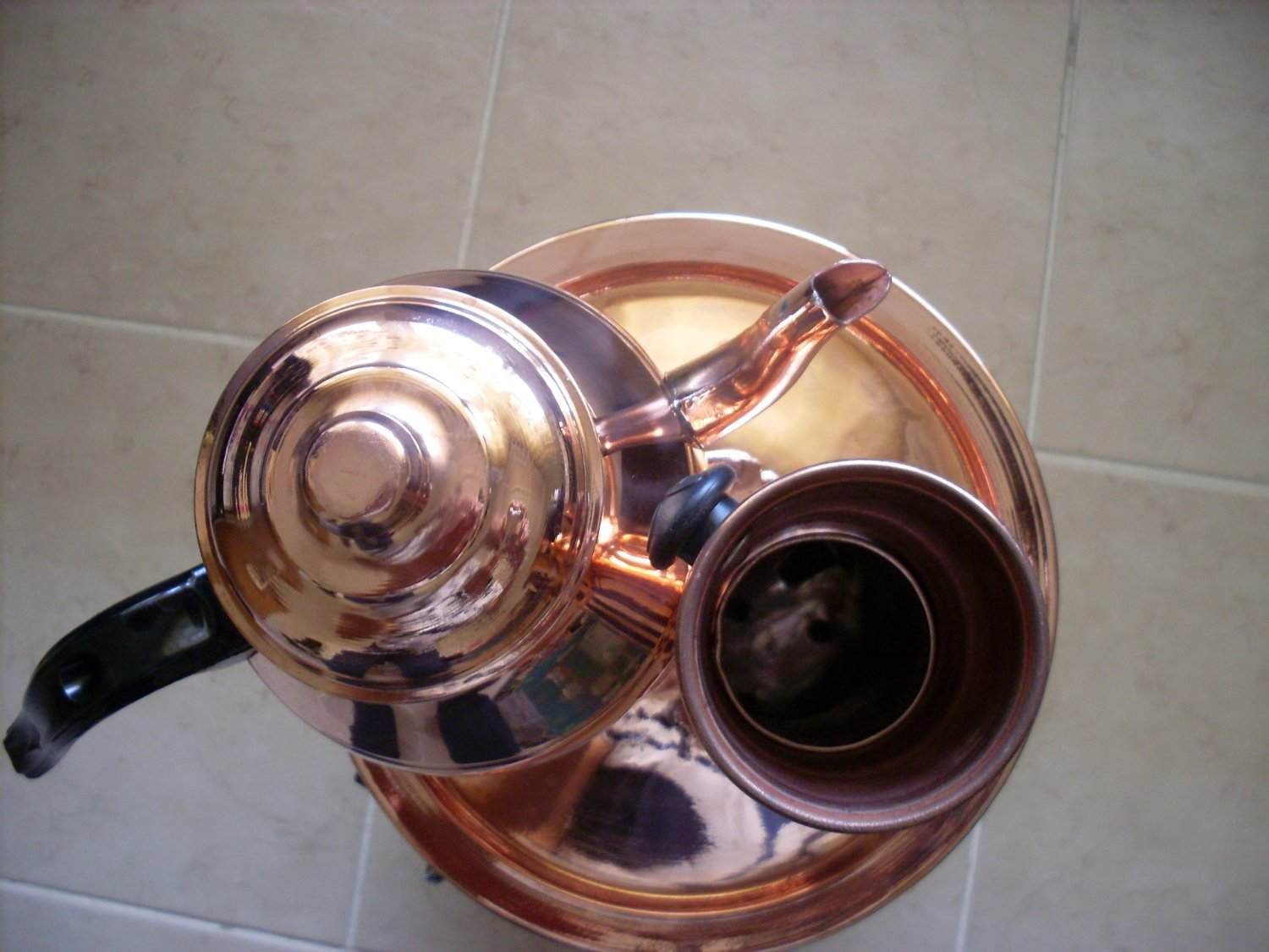 Miedziany samovar czajniczek i czajnik podgrzewacz wody 5 l kemping piesze wędrówki polowanie grill wewnątrz ocynowany węgiel drzewny i drewno opałowe dekoracyjny semiaver