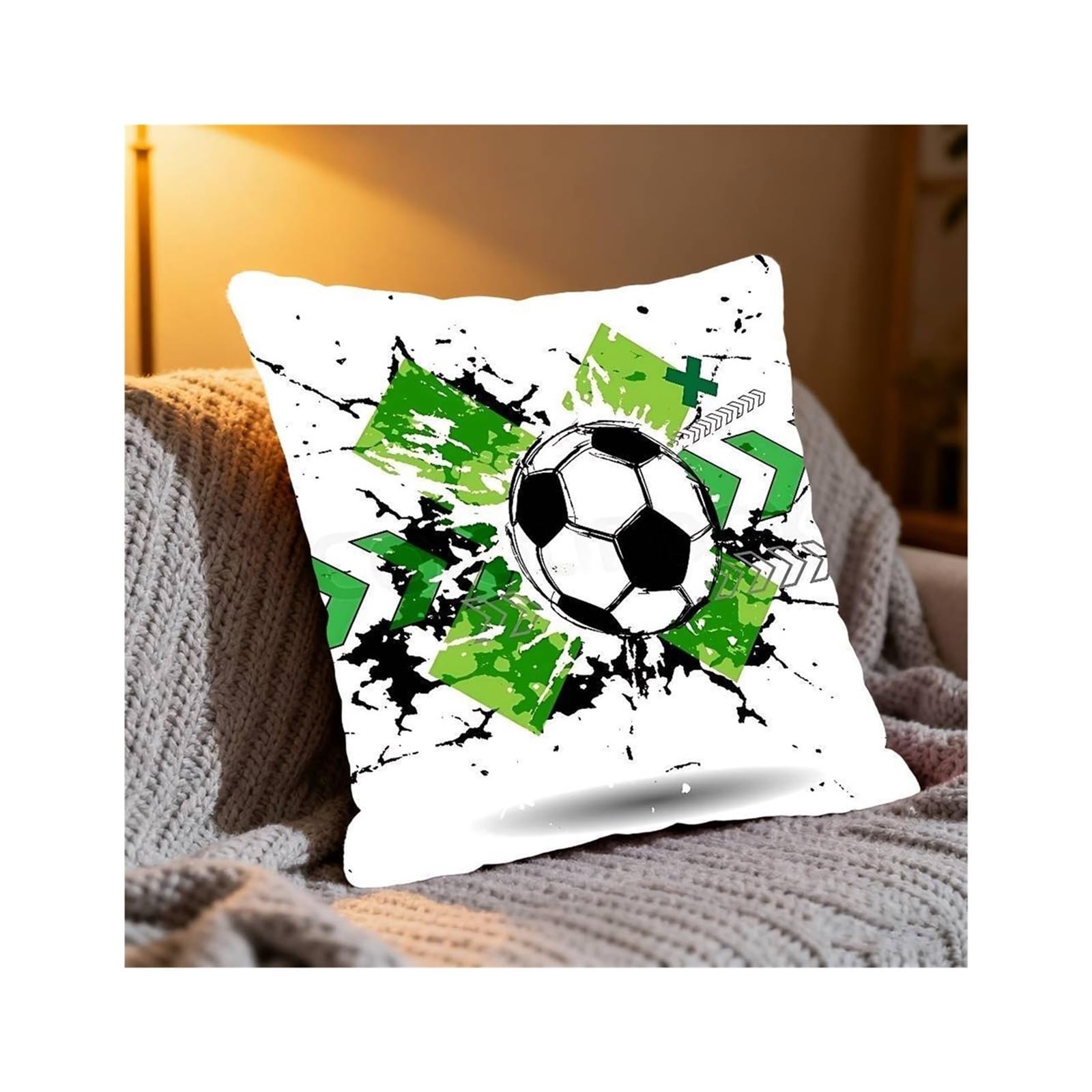 GIYXHU Football Pillow Home Living Room Bedroom Decorative Sofa Cushion for Sofa(Color1)