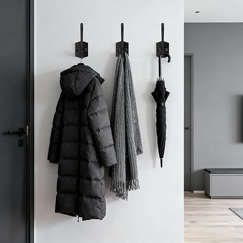 Miniatura 2 de Paquete de 16 ganchos de pared resistentes para colgar en la pared, para sala de estar, baño, cocina, para abrigo, bolsa, bufanda, toalla, sombrero,