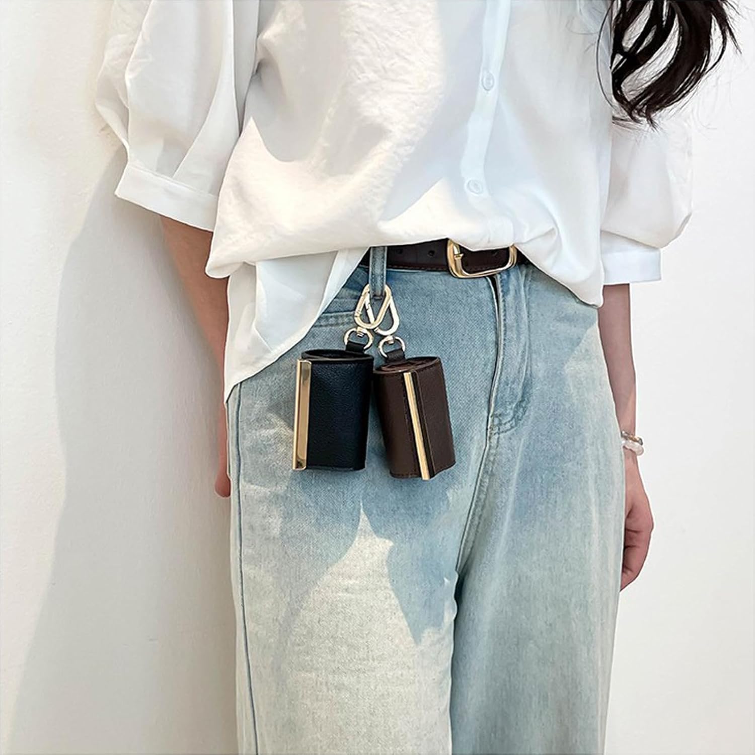 Keychain Tote Bag,Large Capacity Lightweight Foldable Waterproof Key Chain Shopping Bag with Key Ring,Mini Bag for Daily Use - Image 8