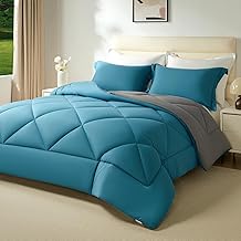 beeweed King Size Duvet, 13.5 Tog Down Alternative Thick Comforter Set with 2 Shams, Reversible Coverless Duvet Microfiber Soft Warm Bed Quilt for Winter, Machine Washable, 230x220cm