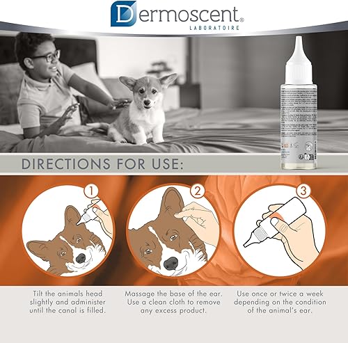 Vista 8 de Dermoscent Essential OTO - Limpiador de oídos para perros, gatos y conejos Fórmula 100% natural con aceite de semilla de cáñamo, eliminación suave