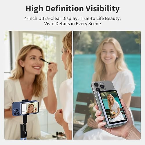 Miniatura 6 de Pantalla de monitor selfie, Vlog 4K 30 fps grabación de video para iPhone y Android con cámara trasera del teléfono para selfie vlog transmisión en