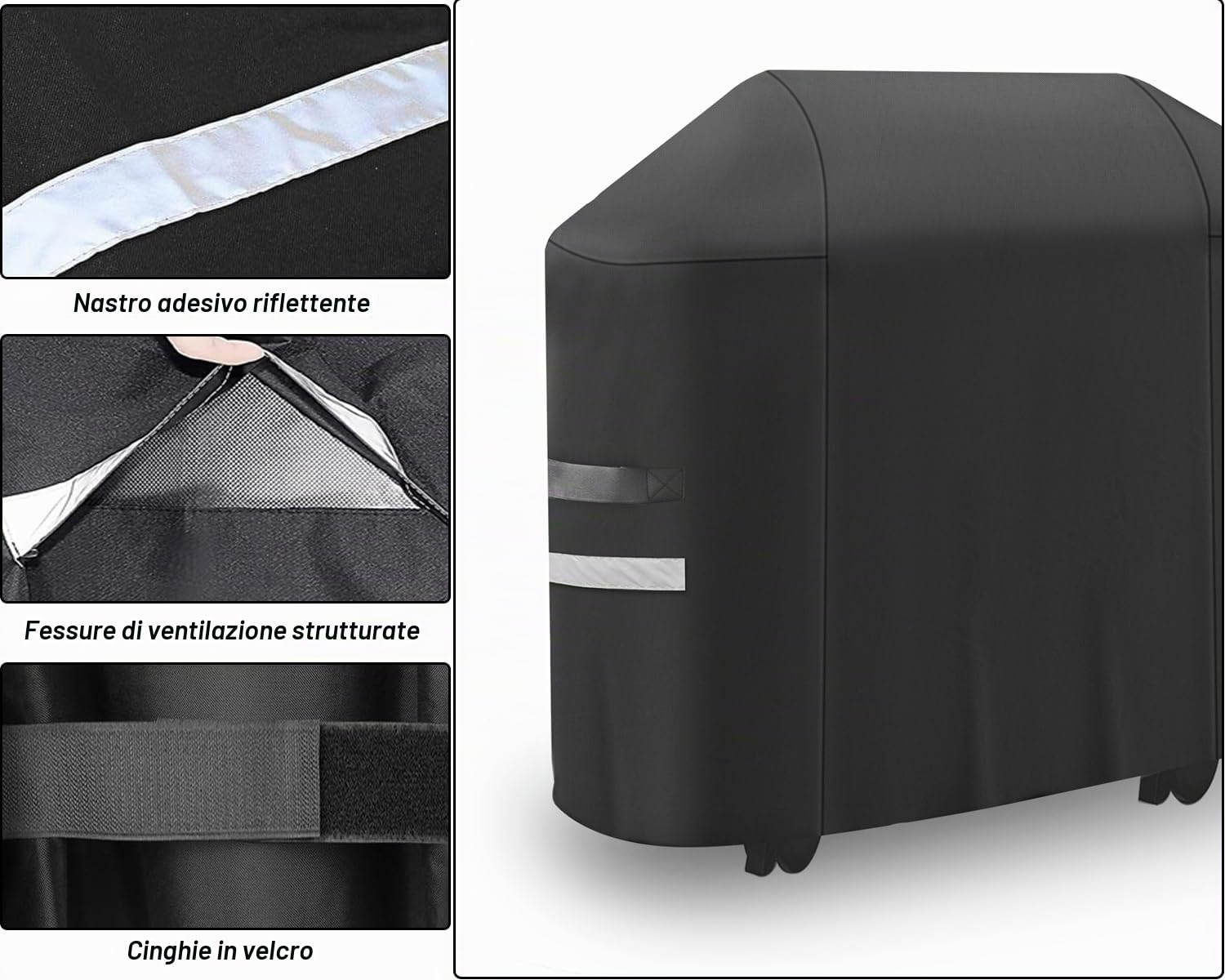 Telo di Copertura per Barbecue Weber Spirit 300 Series, E310, E315, E330, 7106, II Serie 300, 132 cm, 600D Oxford, Resistente, Impermeabile, Antistrappoe e Anti-UV
