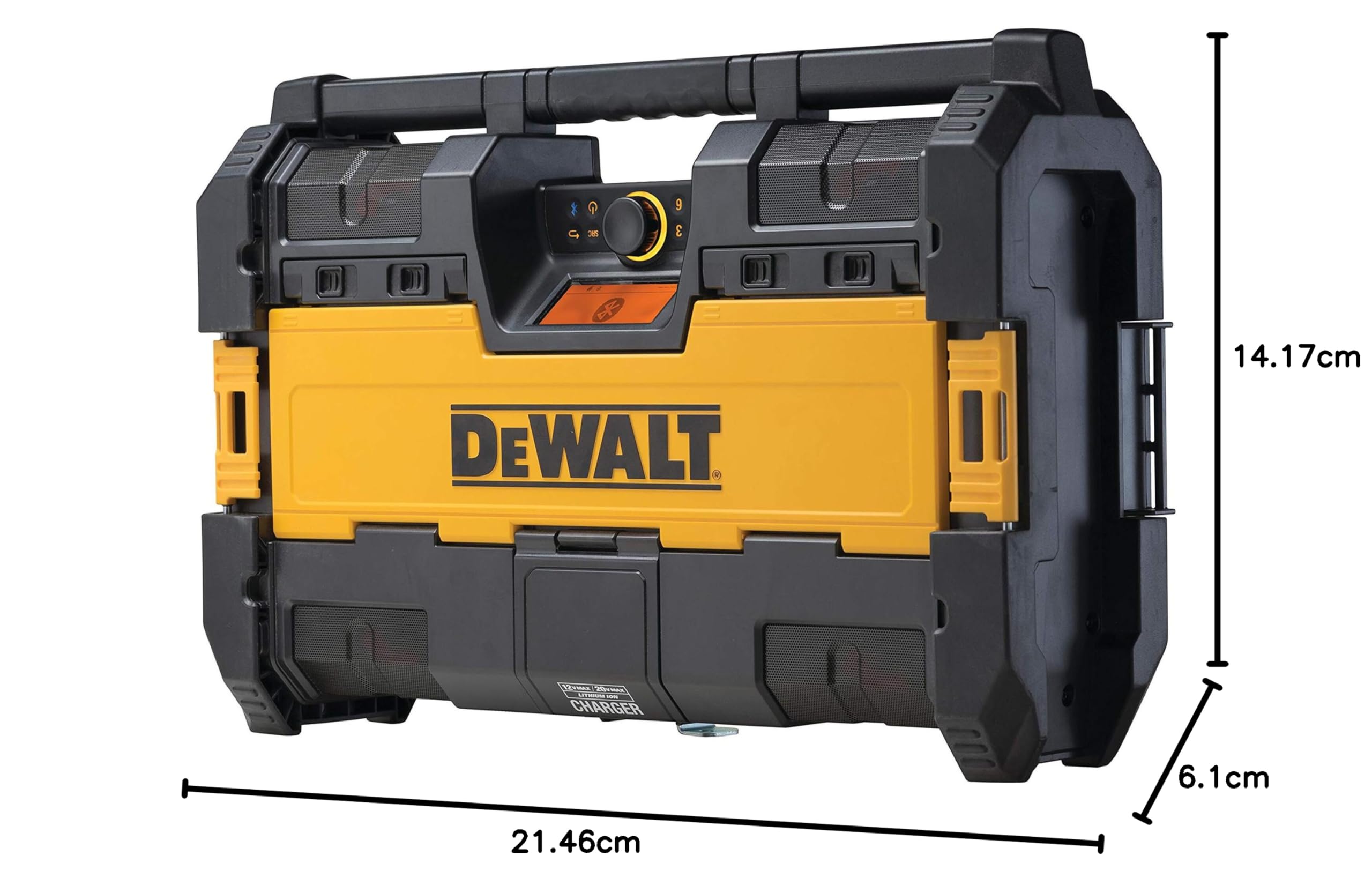 DeWalt Tough System Radio Ds280 Unità Radio Caricabatteria Xr, Am/Fm/Dab, Ip54, Carica Usb