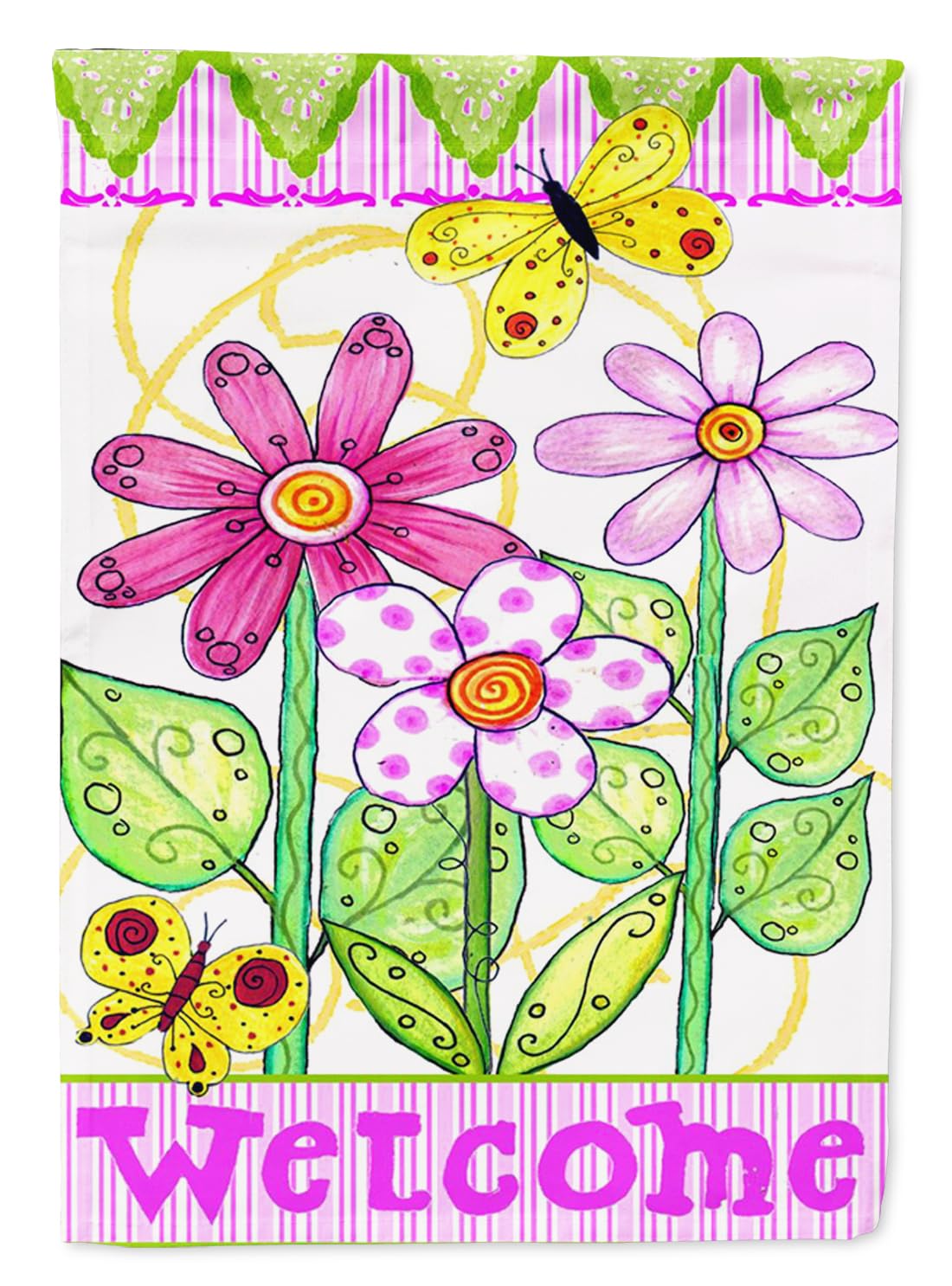 Drapeau bienvenue fleur Caroline's Treasures de qualité supérieure