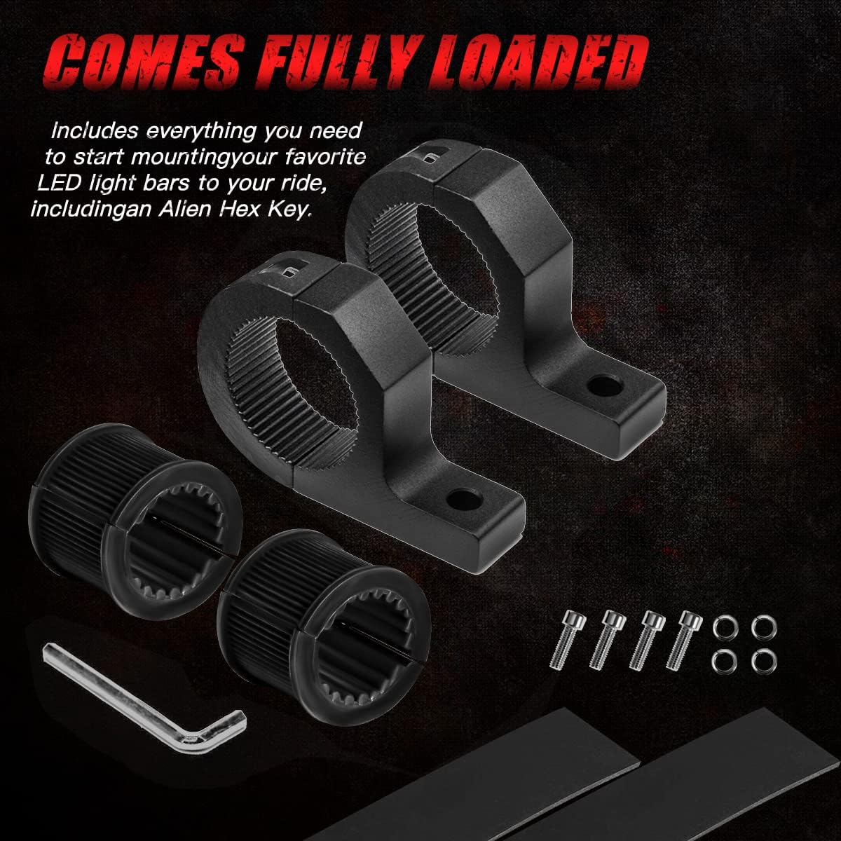 Buy BWCarid Motorcycle Mounting Bracket 2pcs 1 1.25 Inch Horizontal