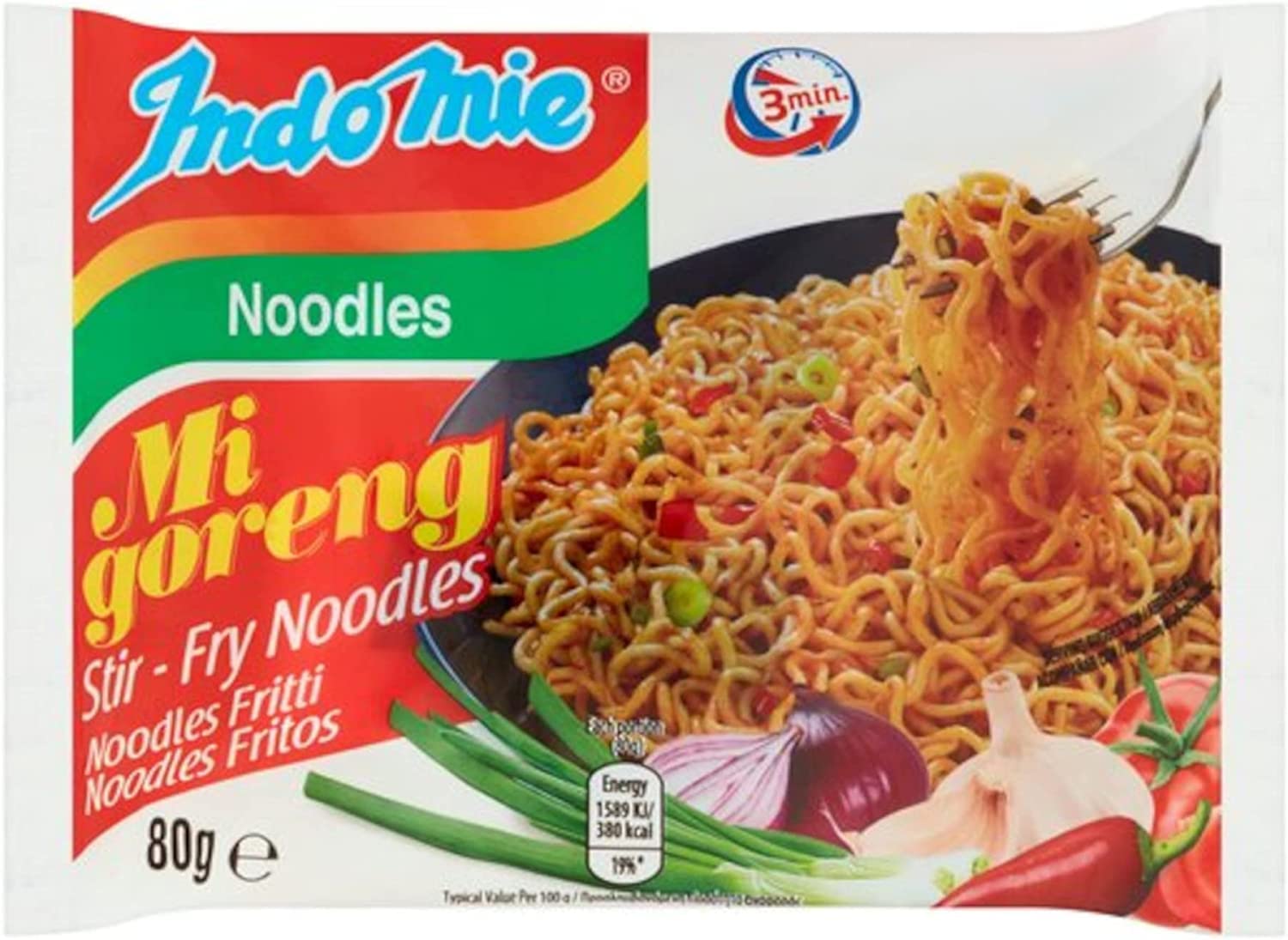 ZYBUX - Mi Goreng Stir-fry Instant Noodles, 80g (Pack of 40) (Packaging May Vary)