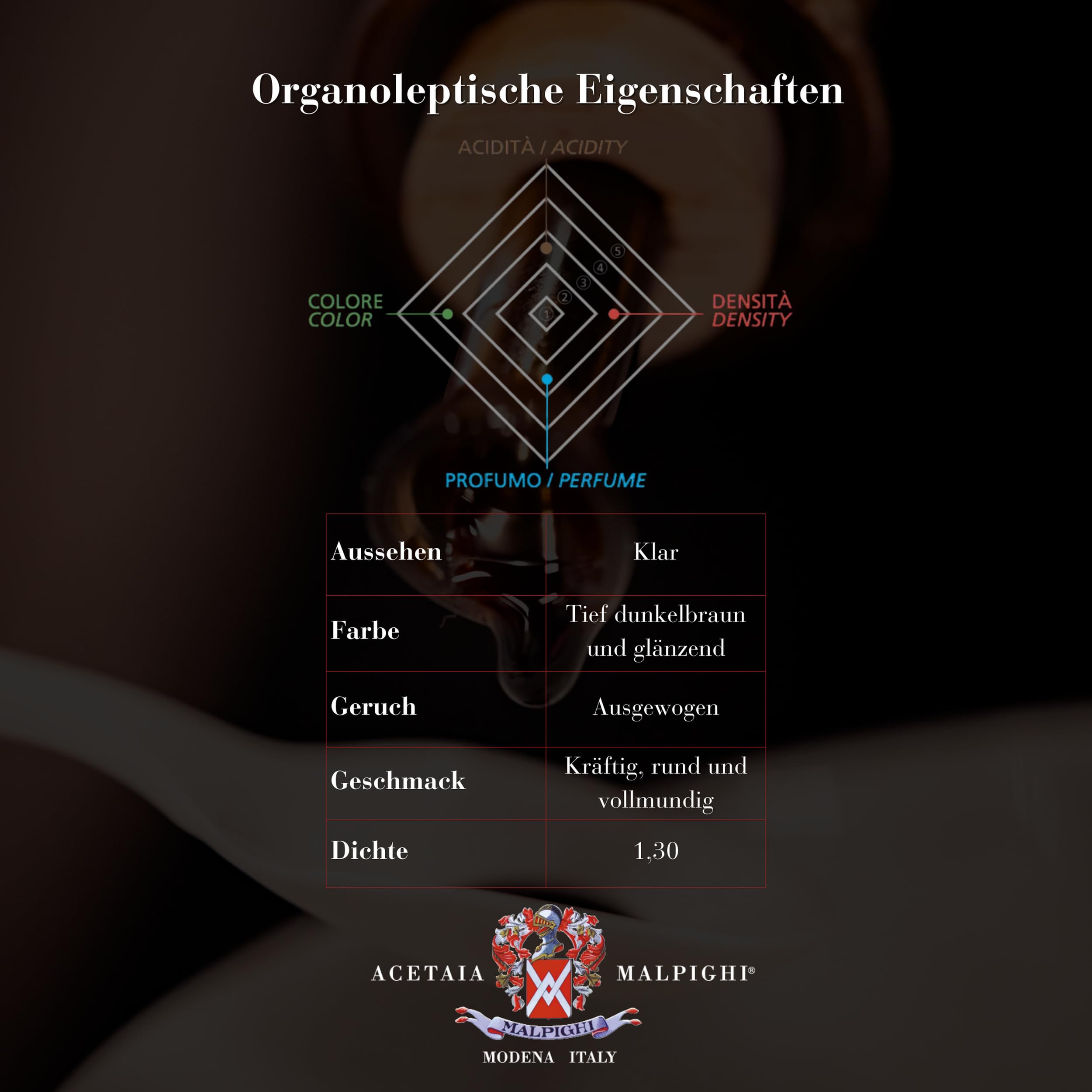 Acetaia Malpighi – Traditioneller Balsamico-Essig aus Modena DOP, 12+ Jahre gereift – 100 ml – Nur gekochter Most – Auswahl aus der gehobenen Gastronomie