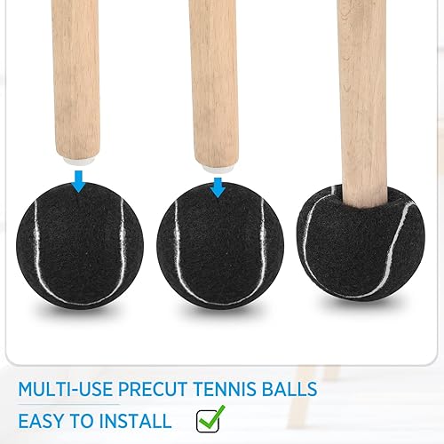 Miniatura 3 de 40 pelotas de tenis para patas de muebles y protección del suelo, pelotas de tenis precortadas para sillas, pelotas de tenis, fundas de pies para