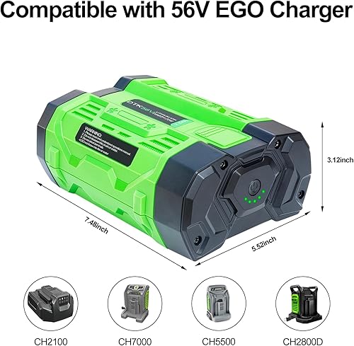 Miniatura 6 de DTK Batería de repuesto para batería EGO de 56 V, baterías de 2.5 Ah compatibles con BA1400T BA2800 BA4200T BA5600T Ligero y fácil de transportar