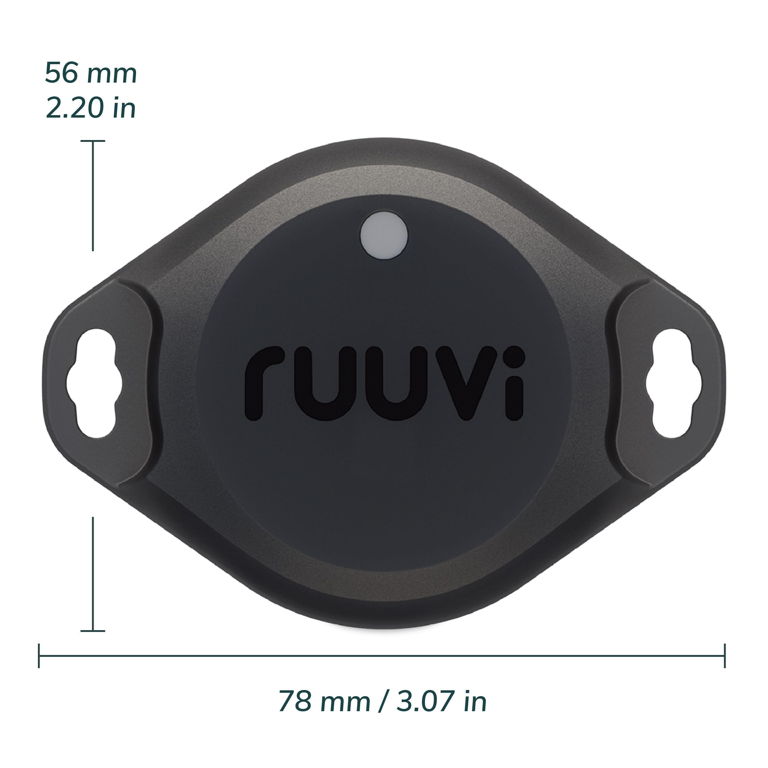 Ruuvi Tag Pro 4w1 bezprzewodowa temperatura Bluetooth (°C/°F), wilgotność powietrza i ciśnienie powietrza. Alerty i historia. Darmowe aplikacje na Android/iOS. Integracja z Victron, Homey i Home