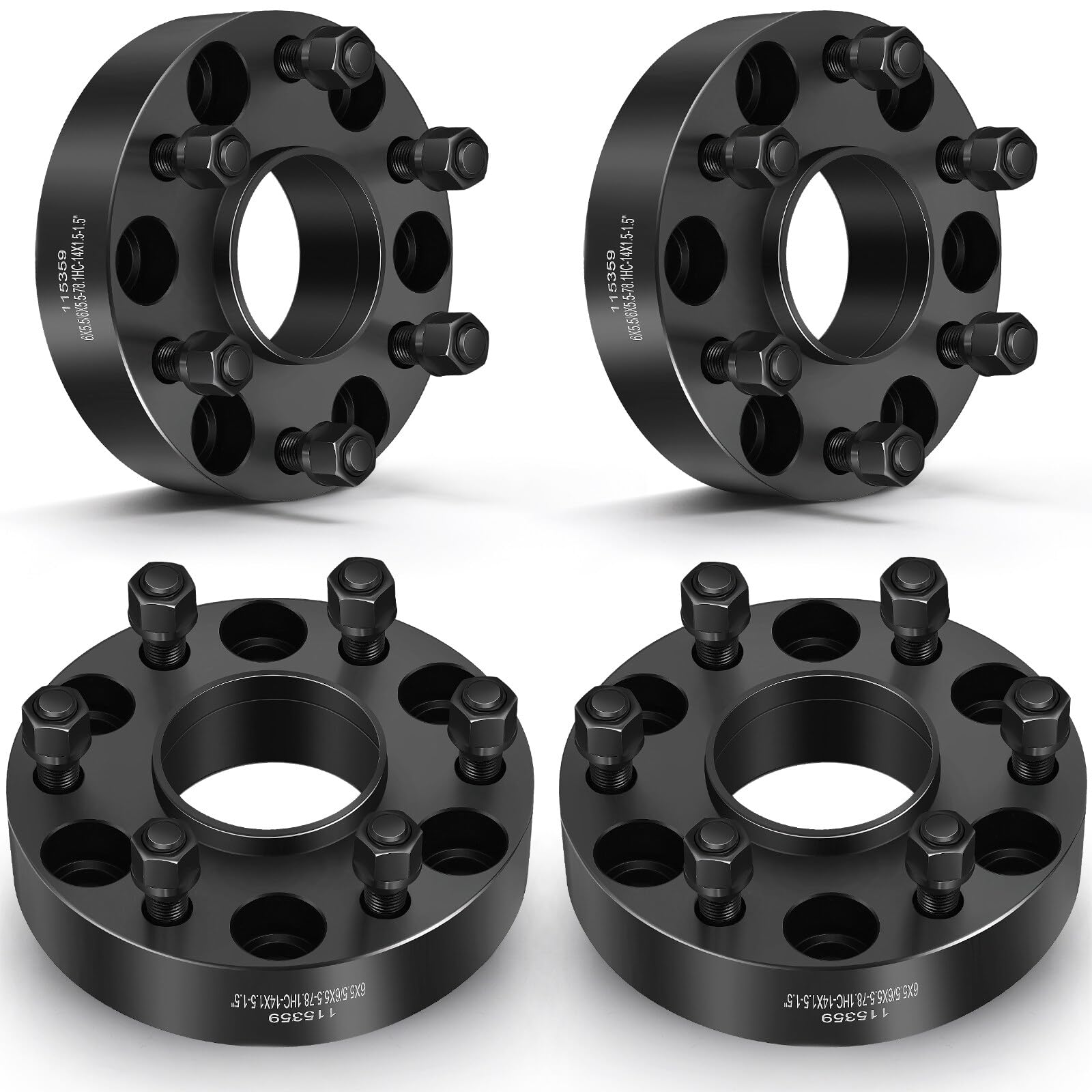 SCITOO 4Pcs 6x5.5 Wheel Spacers 1.5 inch for Chevy/for GMC 6 Lug