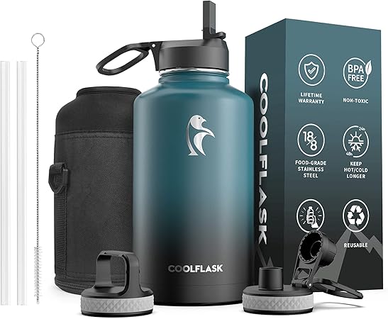 Coolflask Insulated Sweat Proof BPA Free Samurai Photo