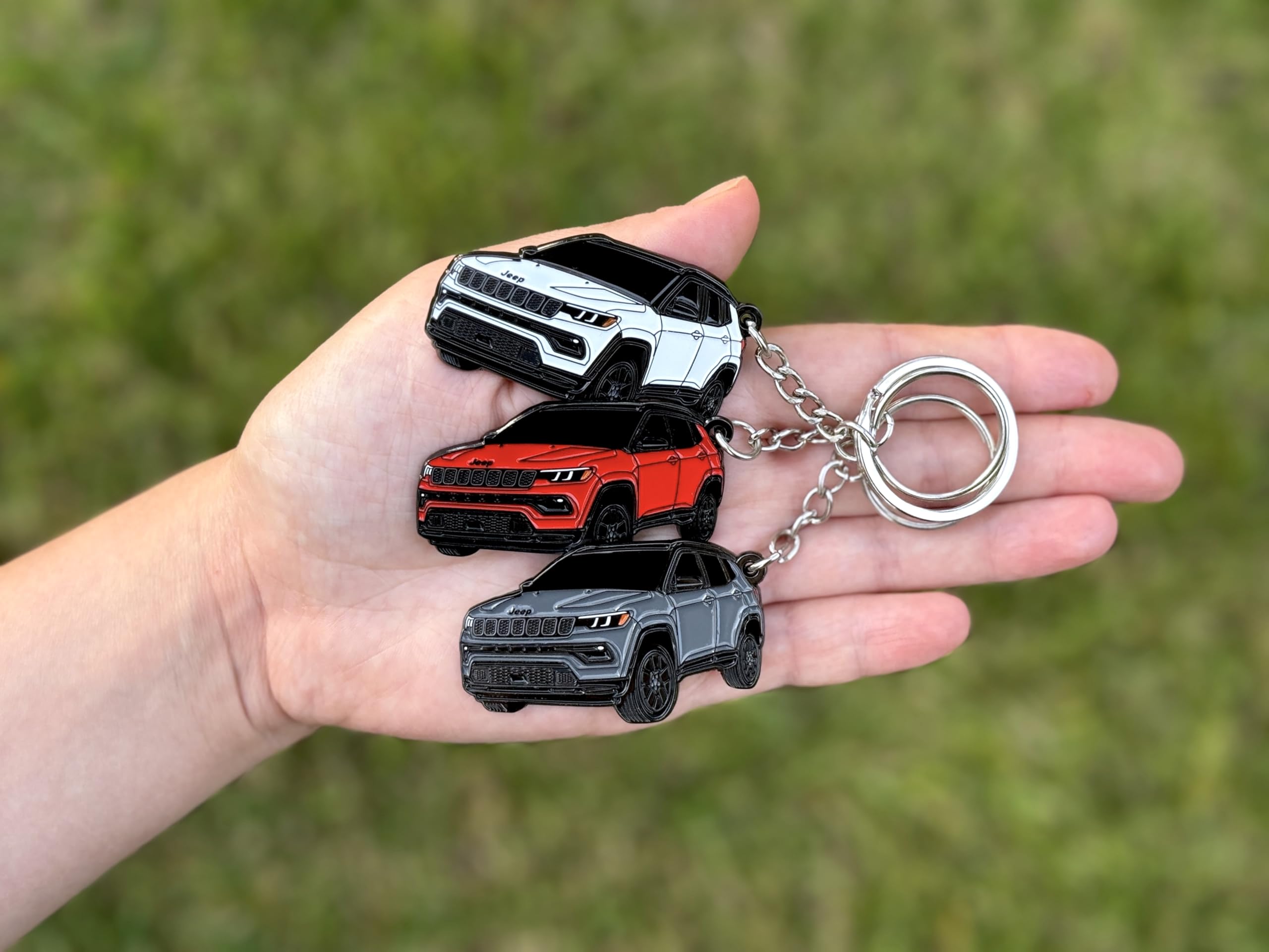 Jeep Compass Metal Keychain – Officially Licensed Jeep Accessories for Women Men Key Chain Cool Fob Gift