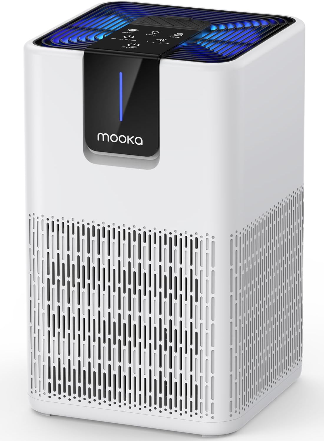 Air Purifiers for Home Large Room Up to 1250 Ft²,MOOKA H13 HEPA Air Purifier for Pets Dust Odor Smoke,Aromatherapy Function,Air Cleaner with 15dB Quiet Sleep Mode for Bedroom Office Living Room,White