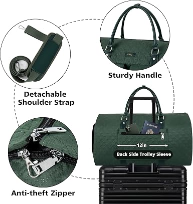 Borsa Da Viaggio 2 In 1 Porta Abiti Convertibile - Borsone/Zaino Con Scomparto Scarpe, Per Uomo E Donna, Lavoro E Vacanze