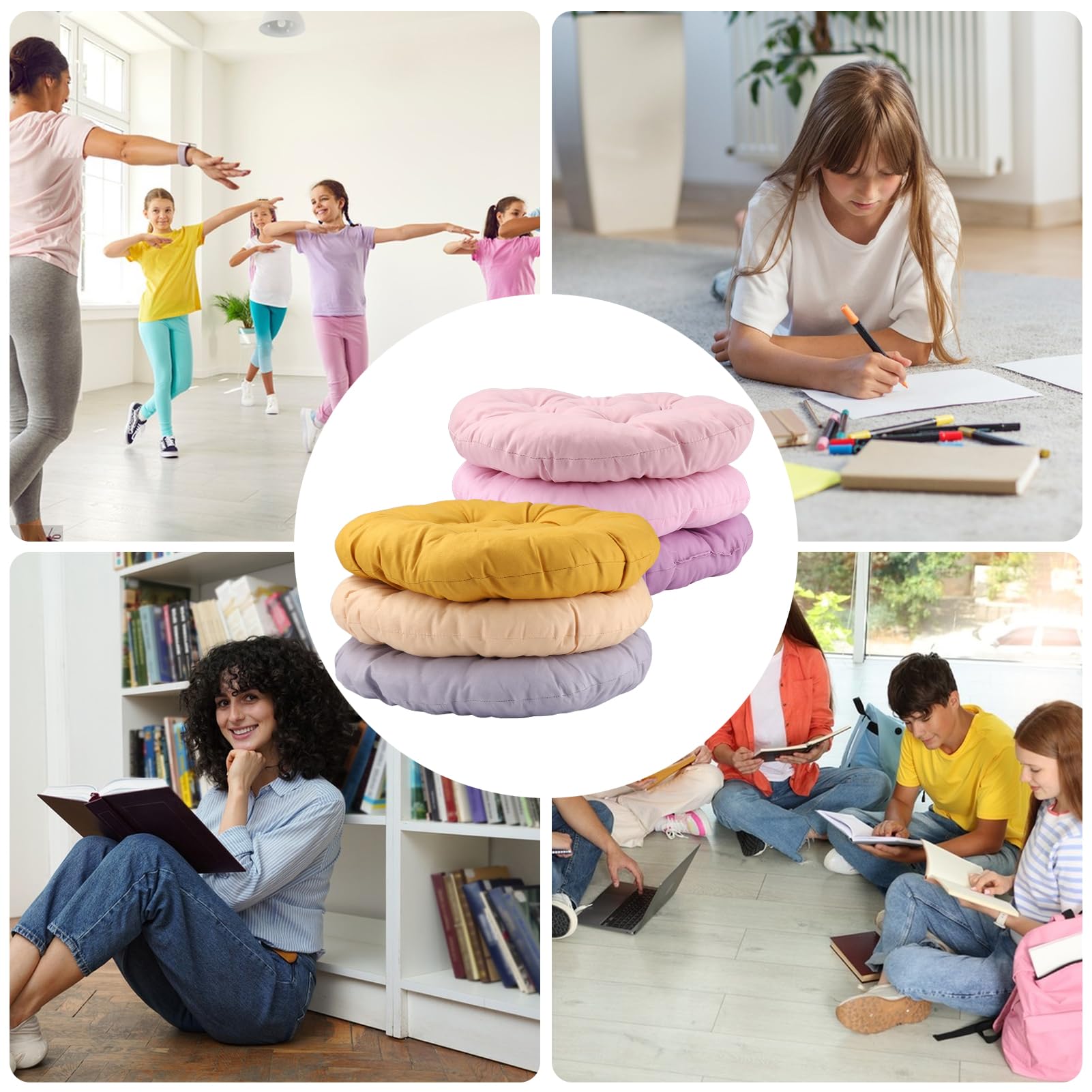 Amazon.co.jp: 16インチ 円形フロアクッション ラウンドフロア