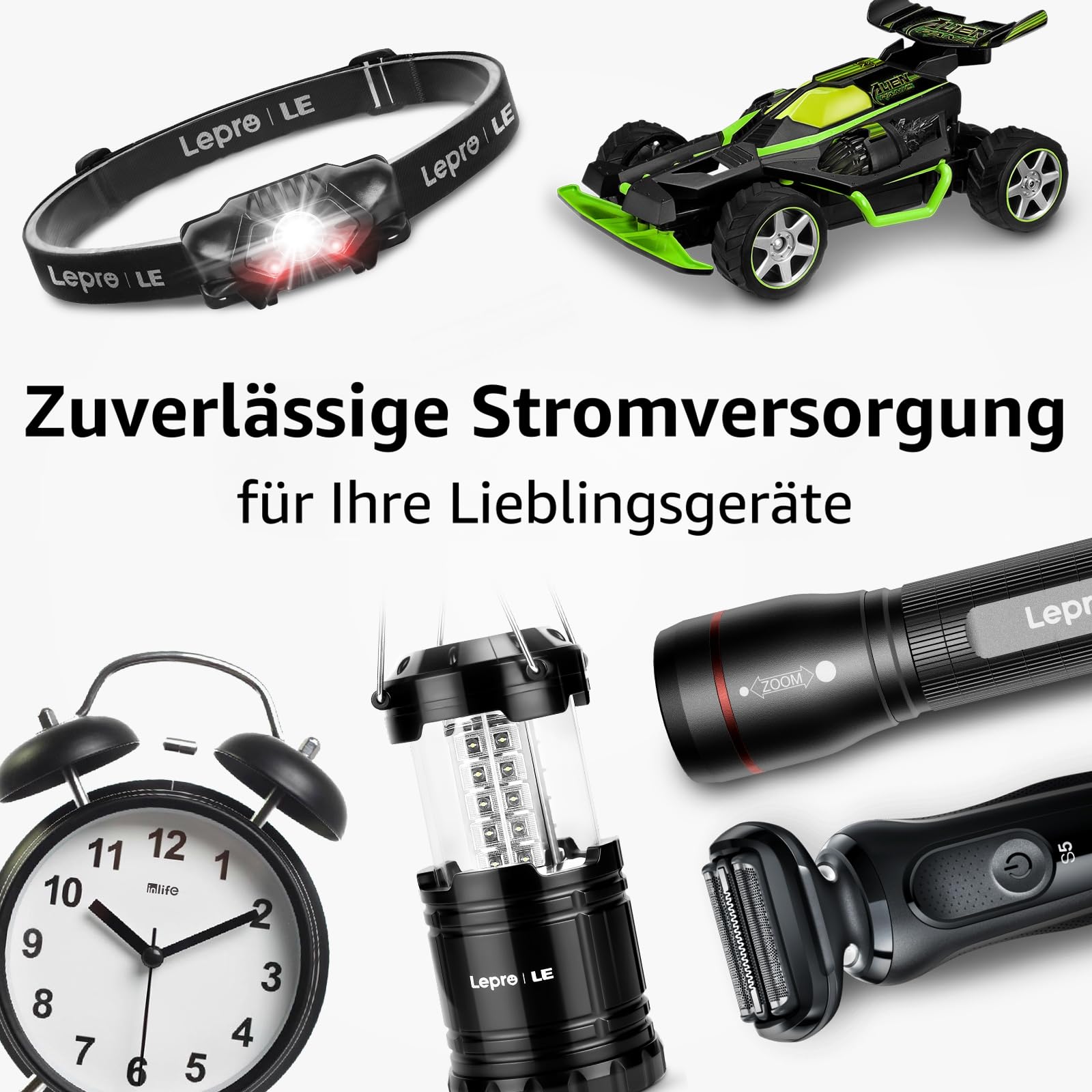 Lepro AA Batterien, 100 Stück, Alkaline Batterie AA mit 1.5V