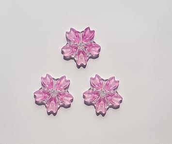 Snowboard Stomp Pad Set of 3 Cute 3D Mini Sakura Cherry Blossom Japanese Style Anti-Slip Foot Grip with Strong 3M Adhesive Universal Fit
