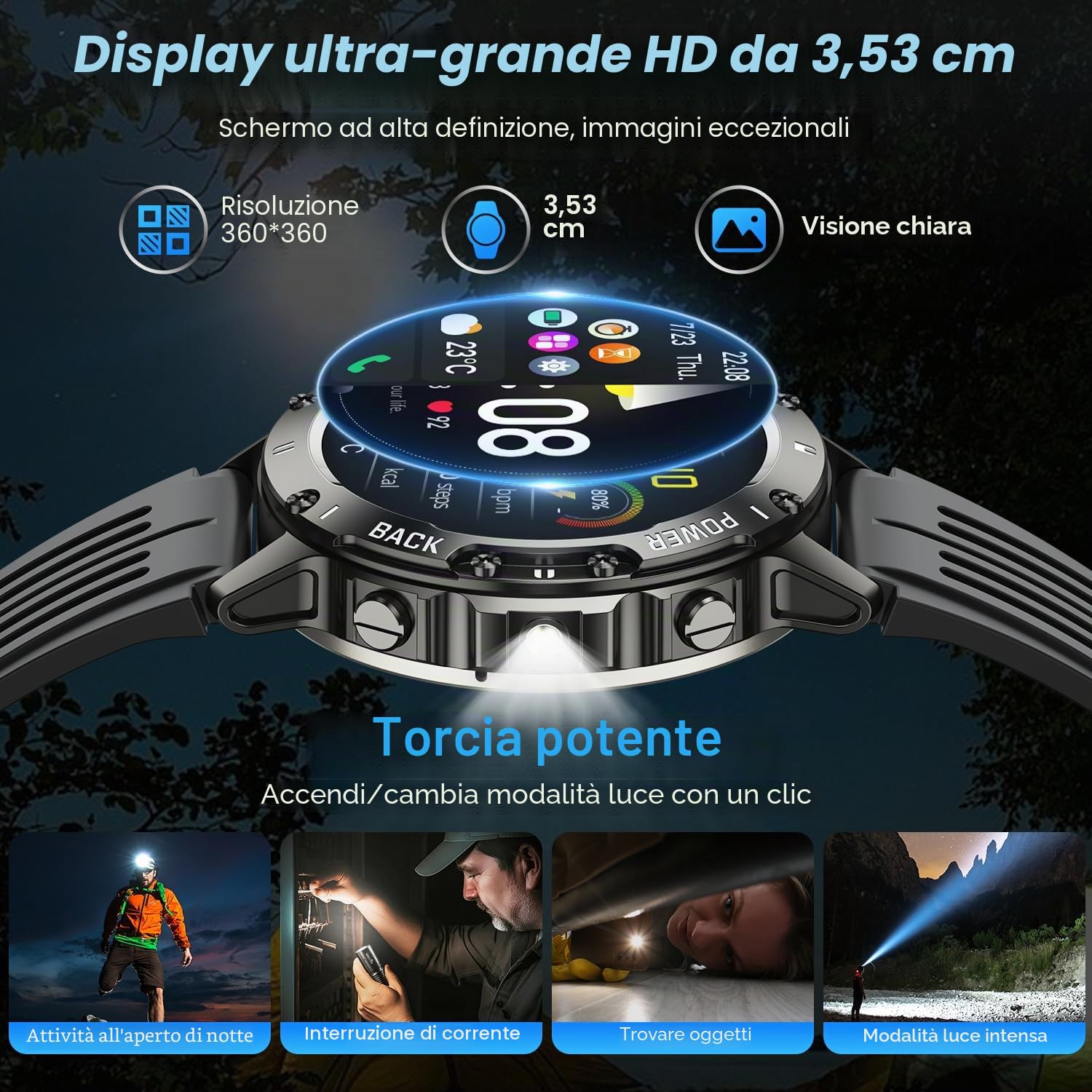 Smartwatch Uomo Donna Orologio Fitness: Bluetooth Risposta Vivavoce Impermeabil Smart Watch Digitale Per Android iPhone Samsung Compatibile con Contapassi Monitoraggio del Sonno Frequenza Cardiaca