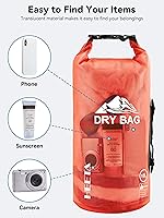 Vista 7 de HEETA Dry Bag Waterproof for Women Men, 5L/10L/20L/30L/40L Roll Top Lightweight Dry Storage Bag Backpack with Phone Case for Travel Swimming Boating