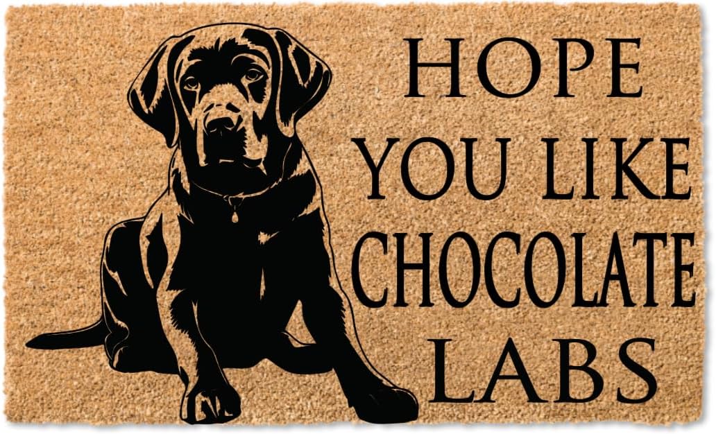 Hope You Like Labs | Door Mat | Wedding Gift | Custom Doormat | Family Monogram Personalized Doormat | Closing Gift | Welcome Mat | Front Door Mat | Premium Quality, Thick Coir & Made in The USA