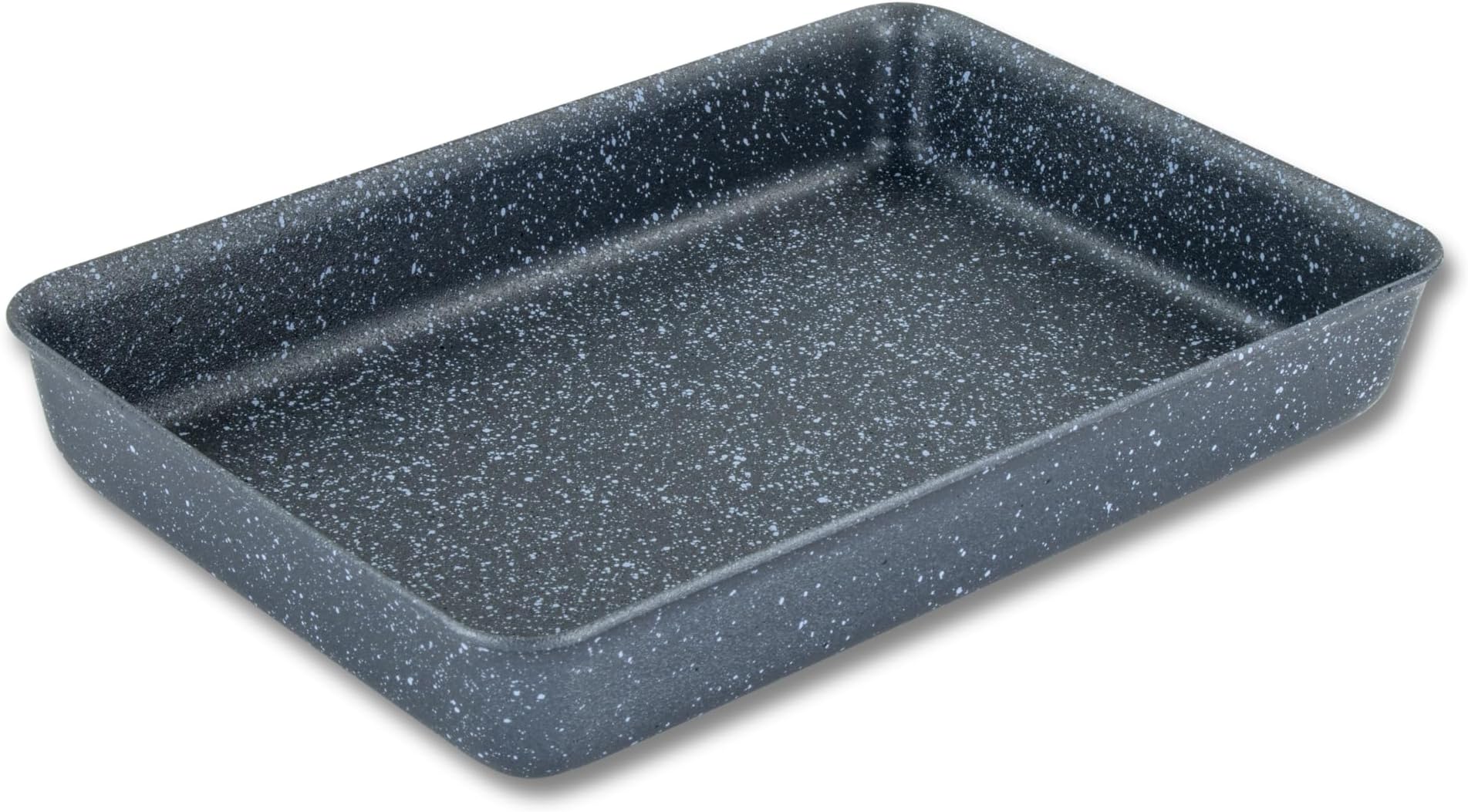 Expert NEVERSTICK+ 30cm Deep Baking Tray, Non Stick Baking Tray for Oven, 30cm x 20cm, Perfect for Meats & Vegetables, Oven Safe to 260°C, Dishwasher Safe, PFOA Free, Aluminium, Grey