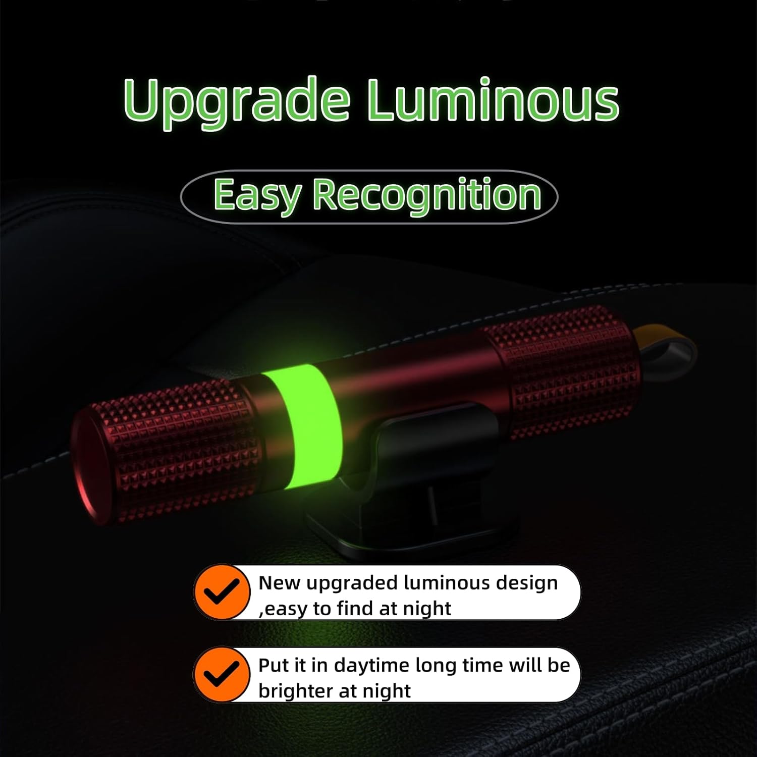 Car Window Breaker and Seatbelt Cutter Keychain,2 in 1 Safe Hammer Glass Break Underwater,Safety Automotive Emergency Escape Tool (3, redblacksilver)