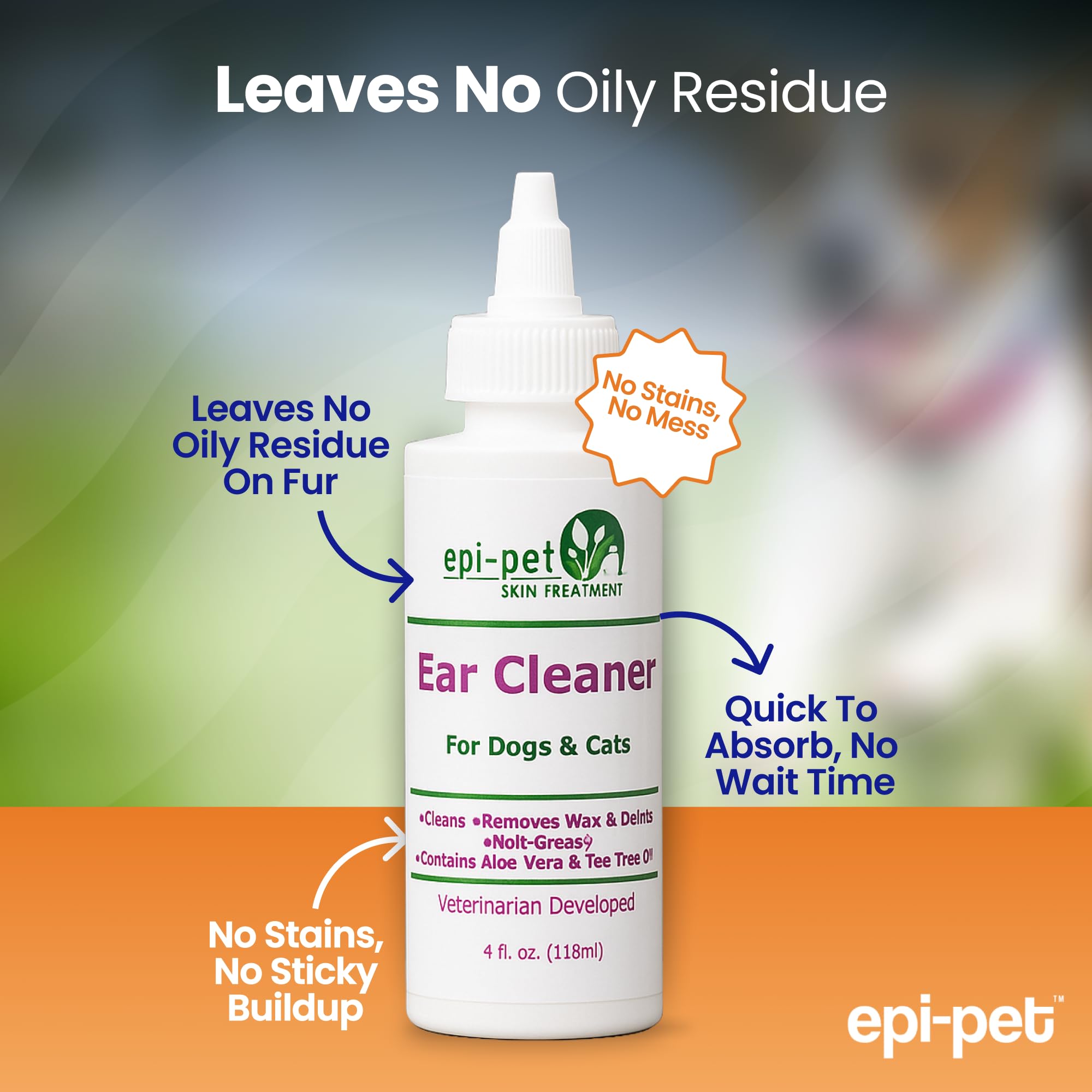 Epi-Pet Ear Cleaner for Dogs & Cats – Vet-Approved Ear Wash for Itchy, Smelly, Dirty Ears – Gentle, Alcohol-Free Formula – Removes Wax, Debris & Odor – Daily Ear Care for Pets – 4 oz - image 7