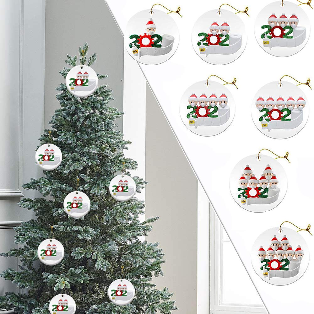 Colgante especial conmemorativo para árbol de Navidad, decoración navideña para miembro de la familia en cuarentena(4)
