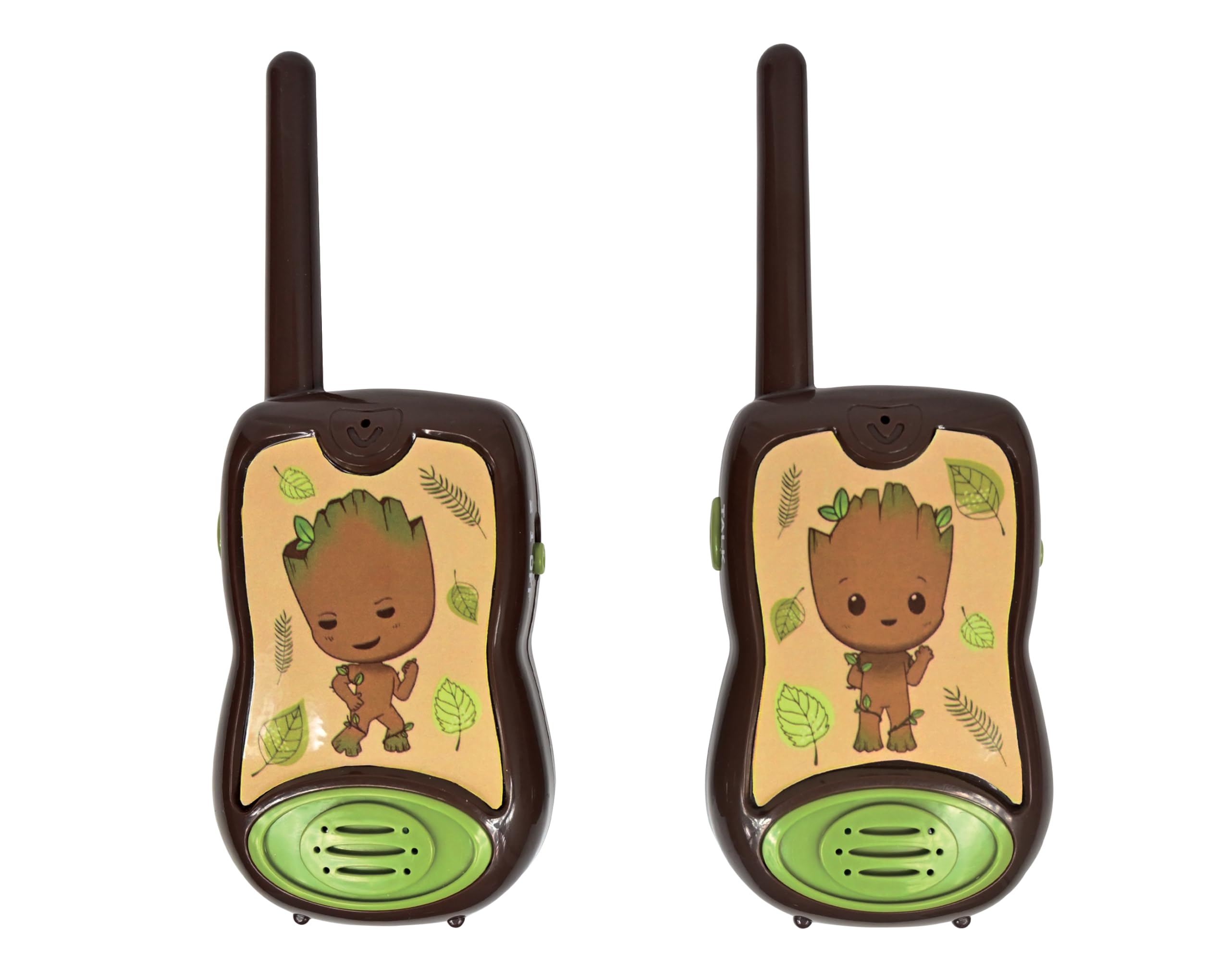 LEXIBOOK, Guardians of the Galaxy, Groot, Walkie-Talkies 200m/650ft, Communication game for children, Belt clip for transport, Battery operated, Brown, TW12GG