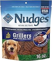 Vista 11 de Blue Buffalo Nudges Grillers - Golosinas naturales para perros, fabricadas en los Estados Unidos con pollo real, bolsa de 16 onzas