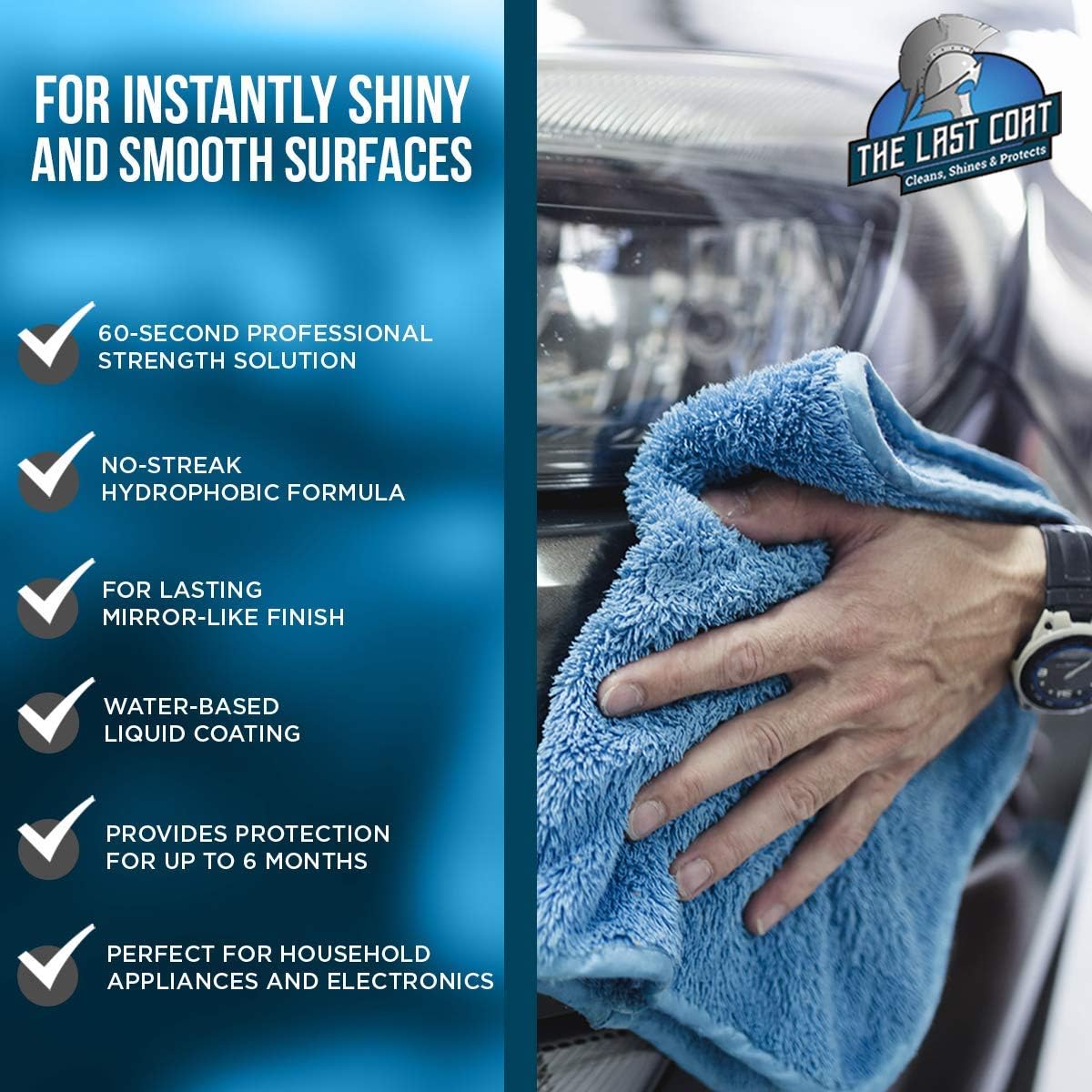 The Last Coat Ceramic Coating Spray & Sio2 Based Car Wax - Hydrophobic Formula and Uv Protectant Wax for Car, Also Long Lasting Coat, Ceramic Spray 128(Oz)