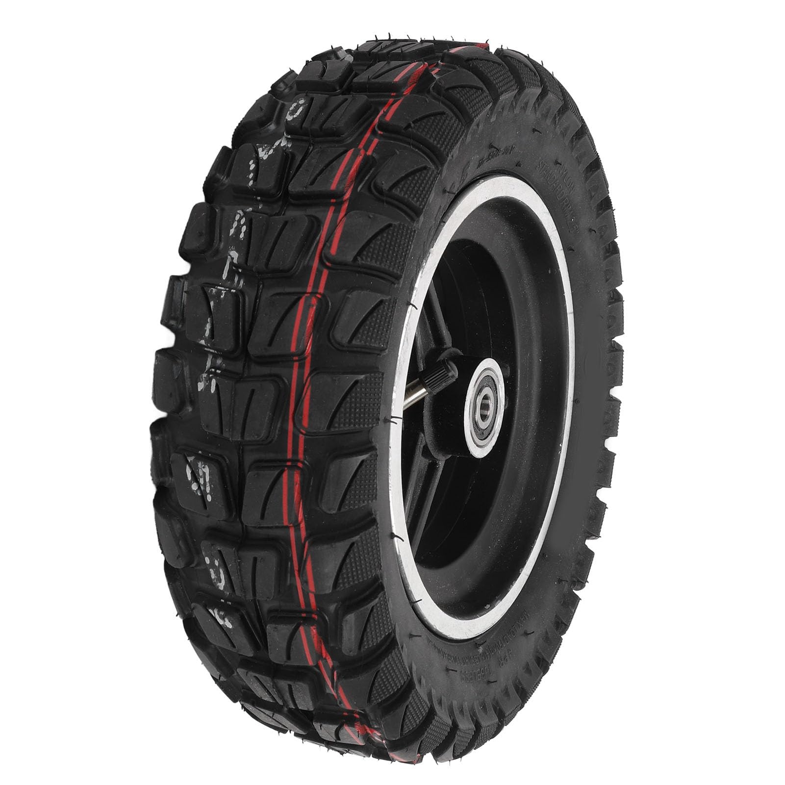 6.5 Zoll Reifen mit Felge für -Motorrad Elektrisches Fahrzeug verbesserte Traktion stabile Leistung 90/65-6.5 Gummi-Metall-Rad Offroad-Ersatzreifen