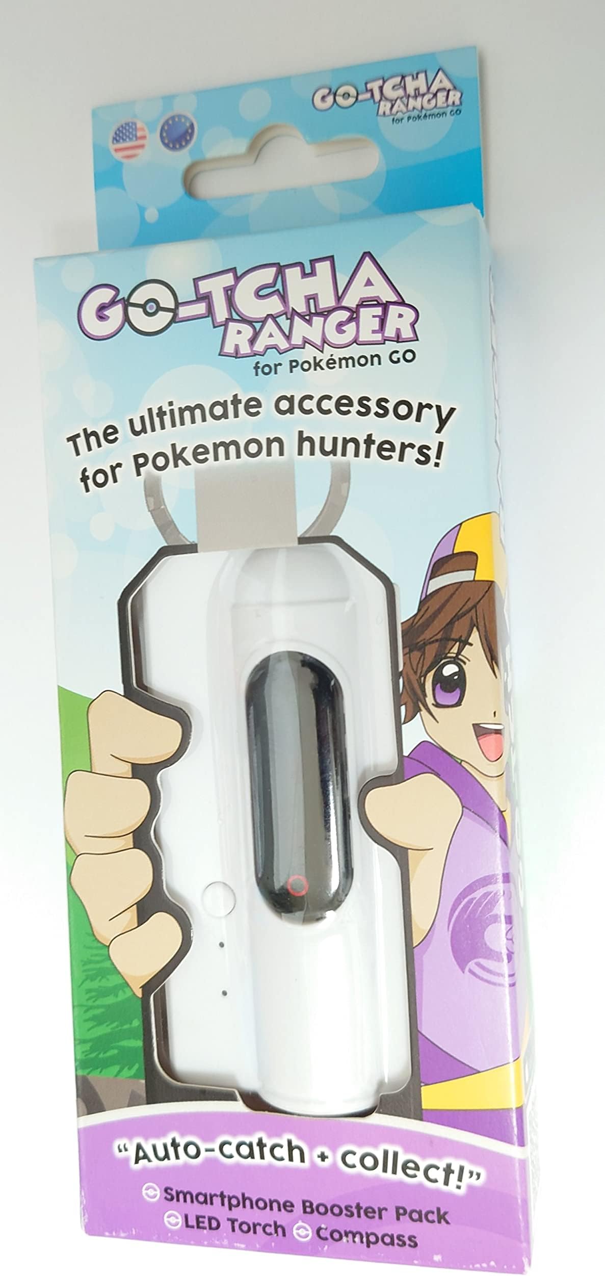 DatelGotcha Go-Tcha Ranger LED Touch Screen for Pocket Monster Go Plus Accessory for iPhone/Android - WHITE