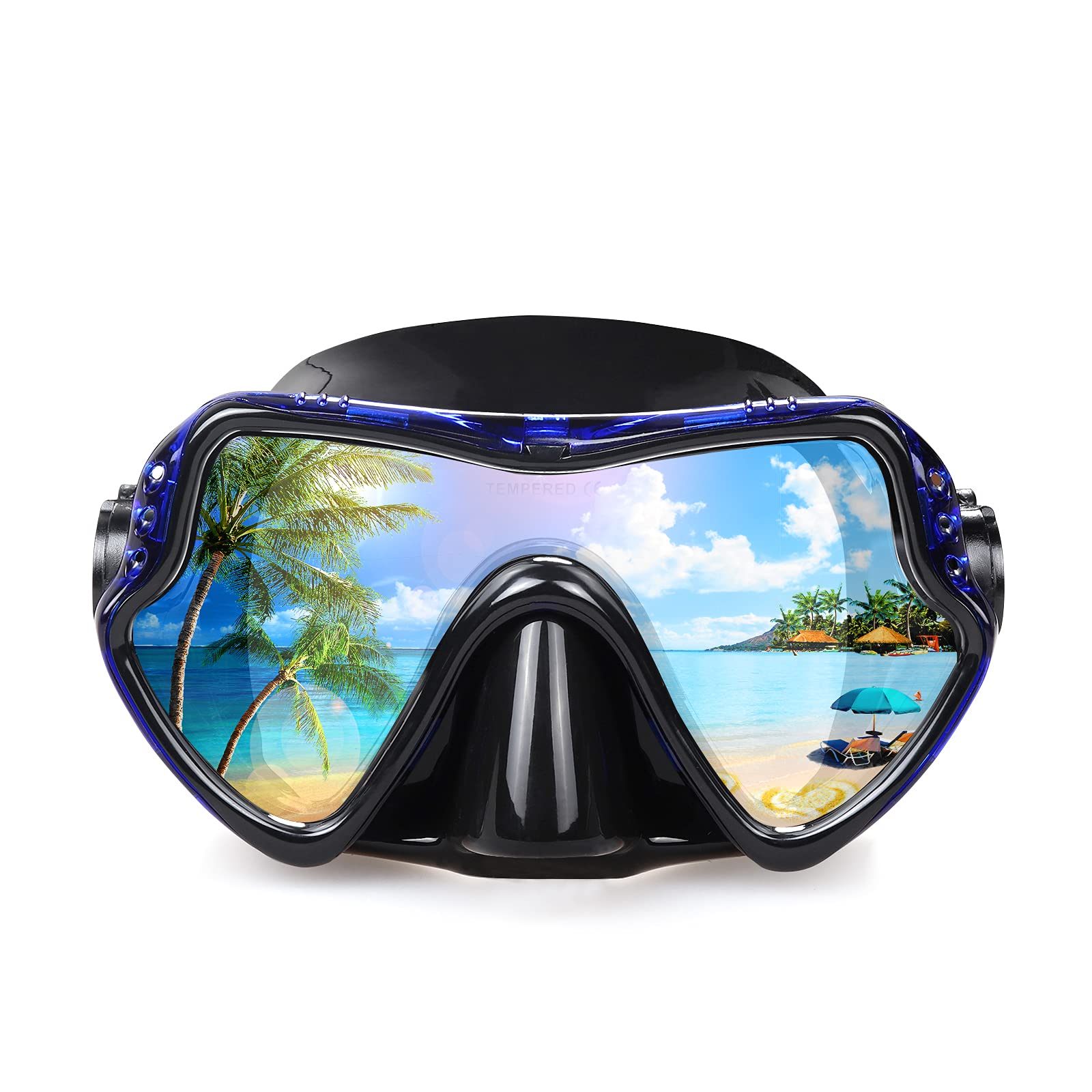 Mascara Buceo Adulto, Equipo de Buceo Profesionales con Vista Amplia for Men Women Mascara Snorkel, Gafas Buceo en Silicon para Adultos, niños y niñas