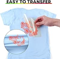 Vista 5 de HTVRONT Rollo de vinilo HTV de transferencia de calor, 12 pulgadas x 20 pies, naranja neón HTV para camisas, vinilo para planchar para todas