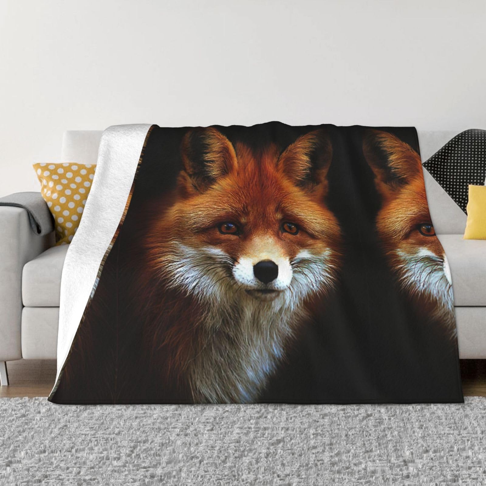 Couverture en flanelle légère EdWal FOX2 idéale pour vos soirées cinéma sur le canapé