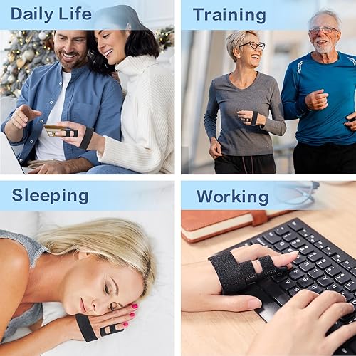 Miniatura 6 de Férula de dedo gatillo, férula de dedo índice con 3 correas ajustables para enderezar, roto y dedo puntero, férula para nudillos se adapta al