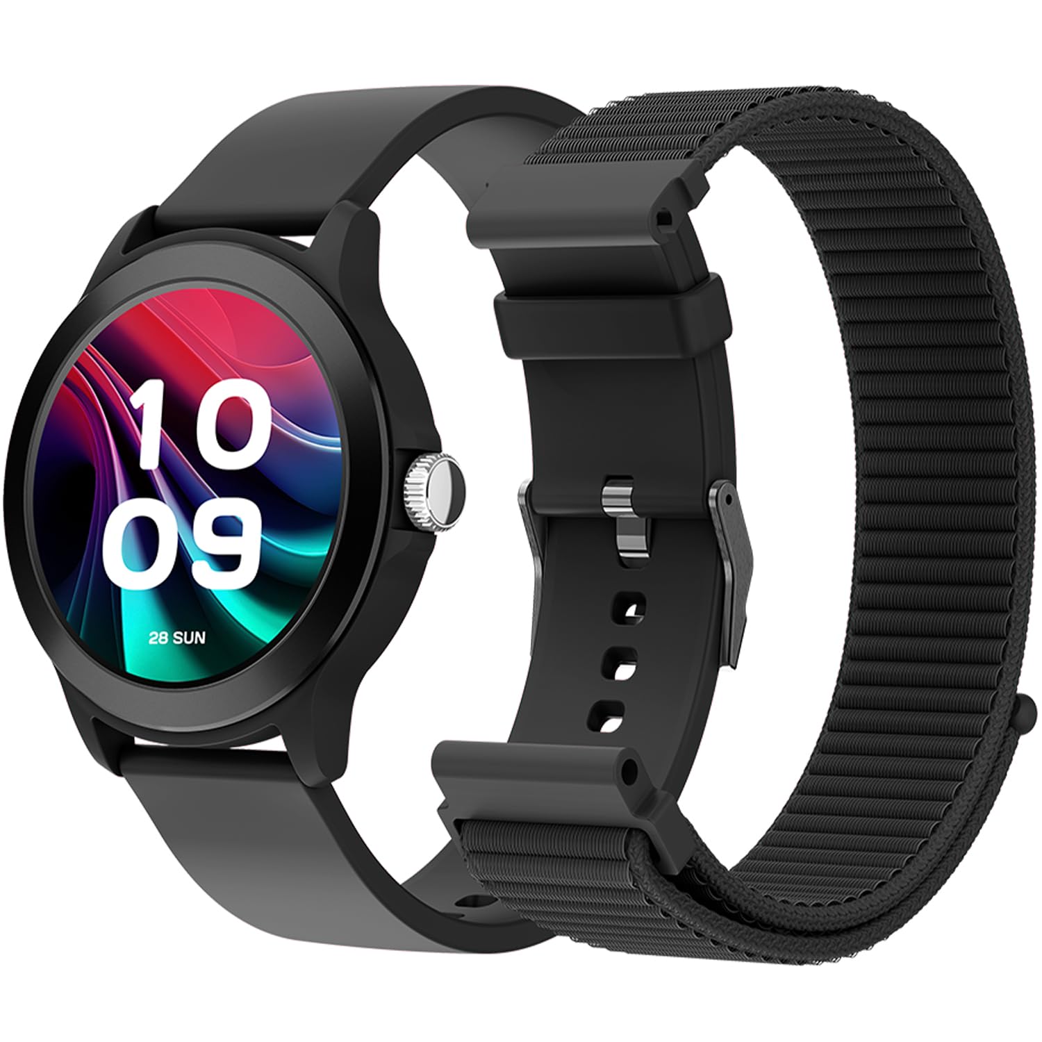 SPC SMARTEE Duo Vivo 2 - Montre connectée AMOLED 1,32", IP68 | 2 bracelets, appels connectivité Bluetooth, autonomie 8 jours, 100 modes sportifs et suivi via l'application SPC SMART YOU