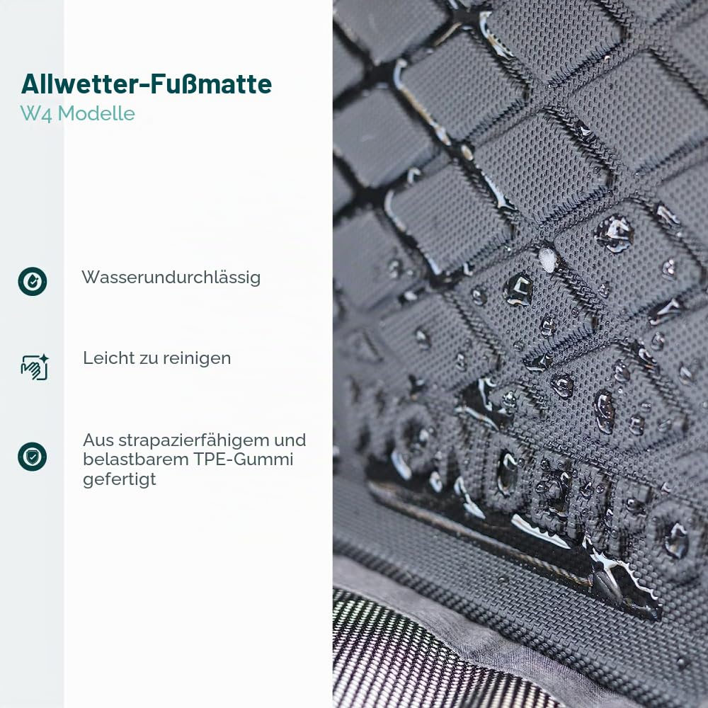 WonderFold Allwetter-Matte für W4-Modelle KinderVan Zubehör TPE Schutz Sand Schmutz Wasser 85,1x52,1x1,9 cm