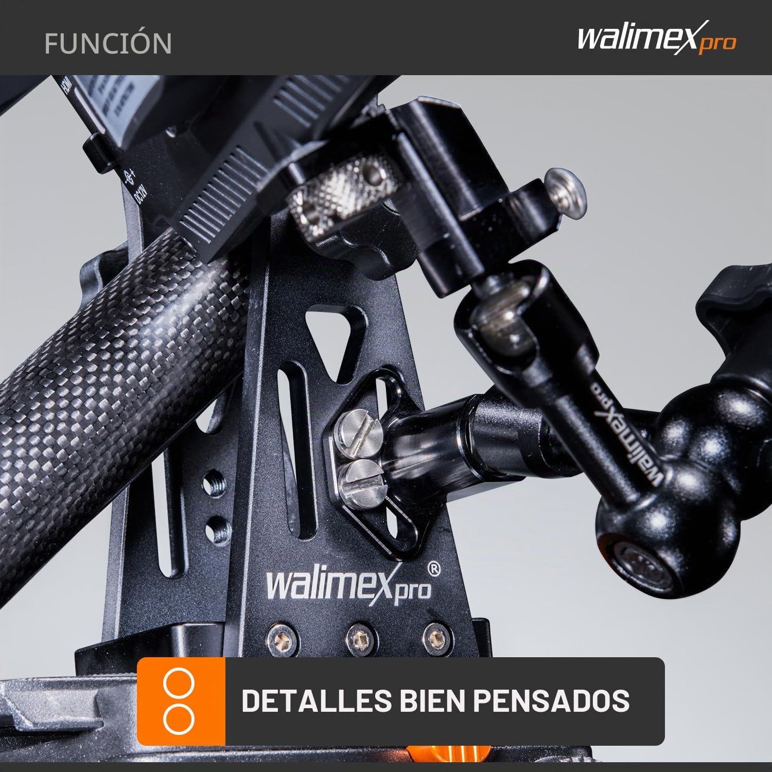 Walimex Pro Carbon Cámara Jib Traveller 7.2 Negro