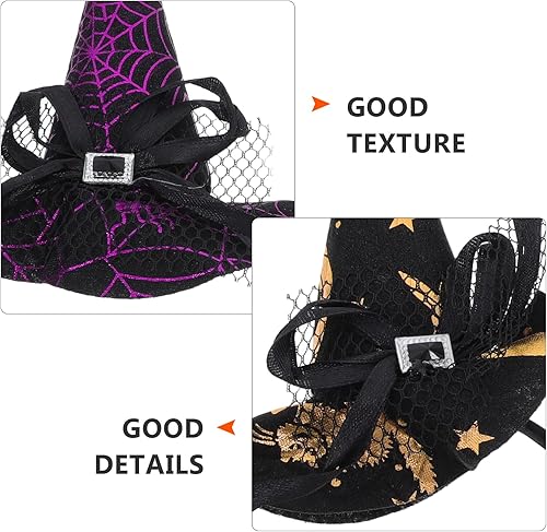 Miniatura 7 de 6 diademas de sombrero de bruja para Halloween, accesorio de disfraz de cosplay